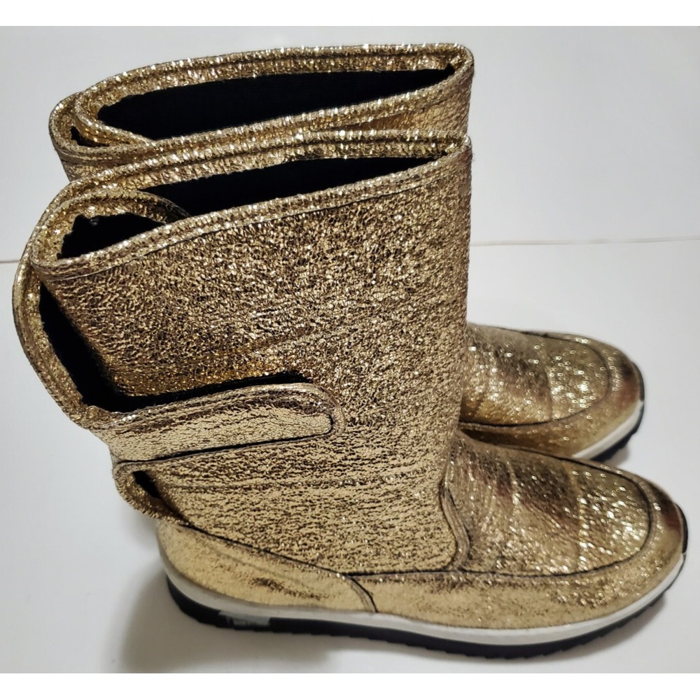 Women's Gold Glitter Sparkle Boots – Size US 9–9.5 / EU 40 / UK 7, Stylish Party